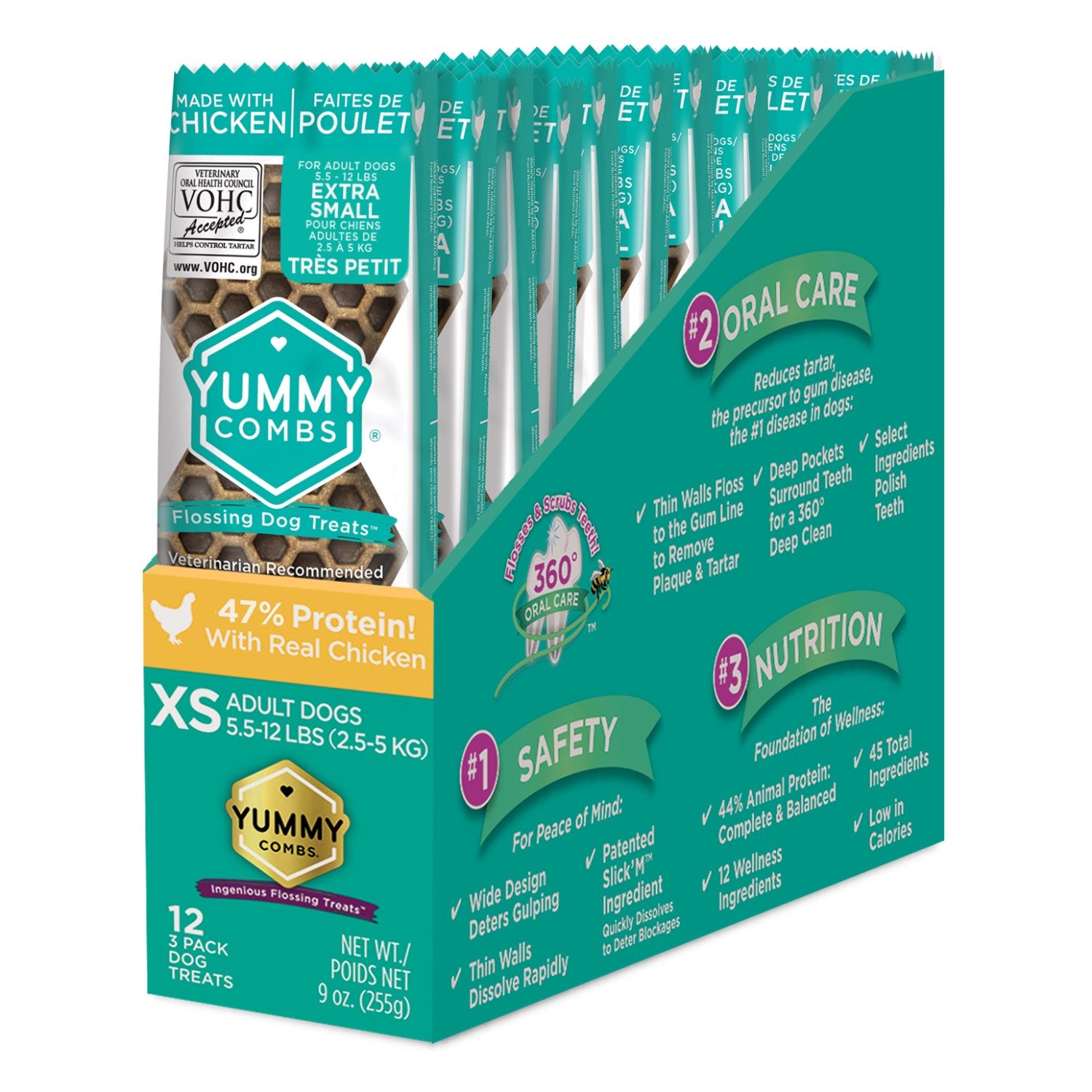 Yummy Combs Dental Treats for XS Dogs (Trial Sizes) (Chicken) 12 Trial Sizes