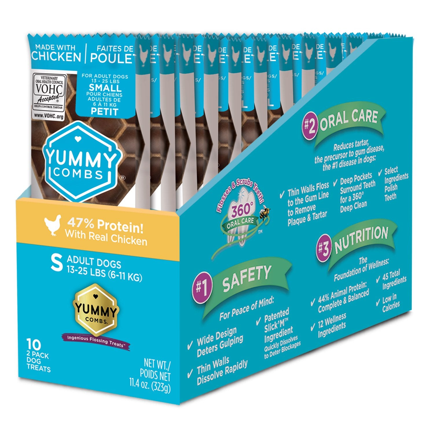 Yummy Combs Dental Treats for Small Dogs (Trial Sizes) (Chicken) 10 Trial Sizes
