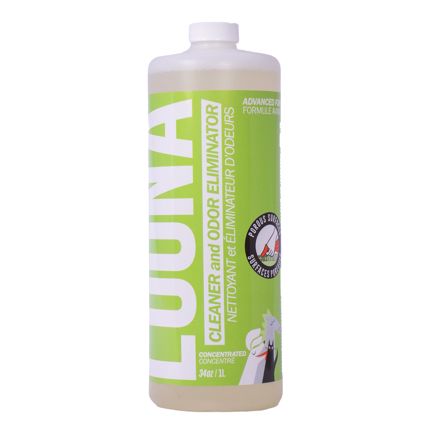Odor Eliminator for Porous Surfaces Concentrated 1 L Bottle