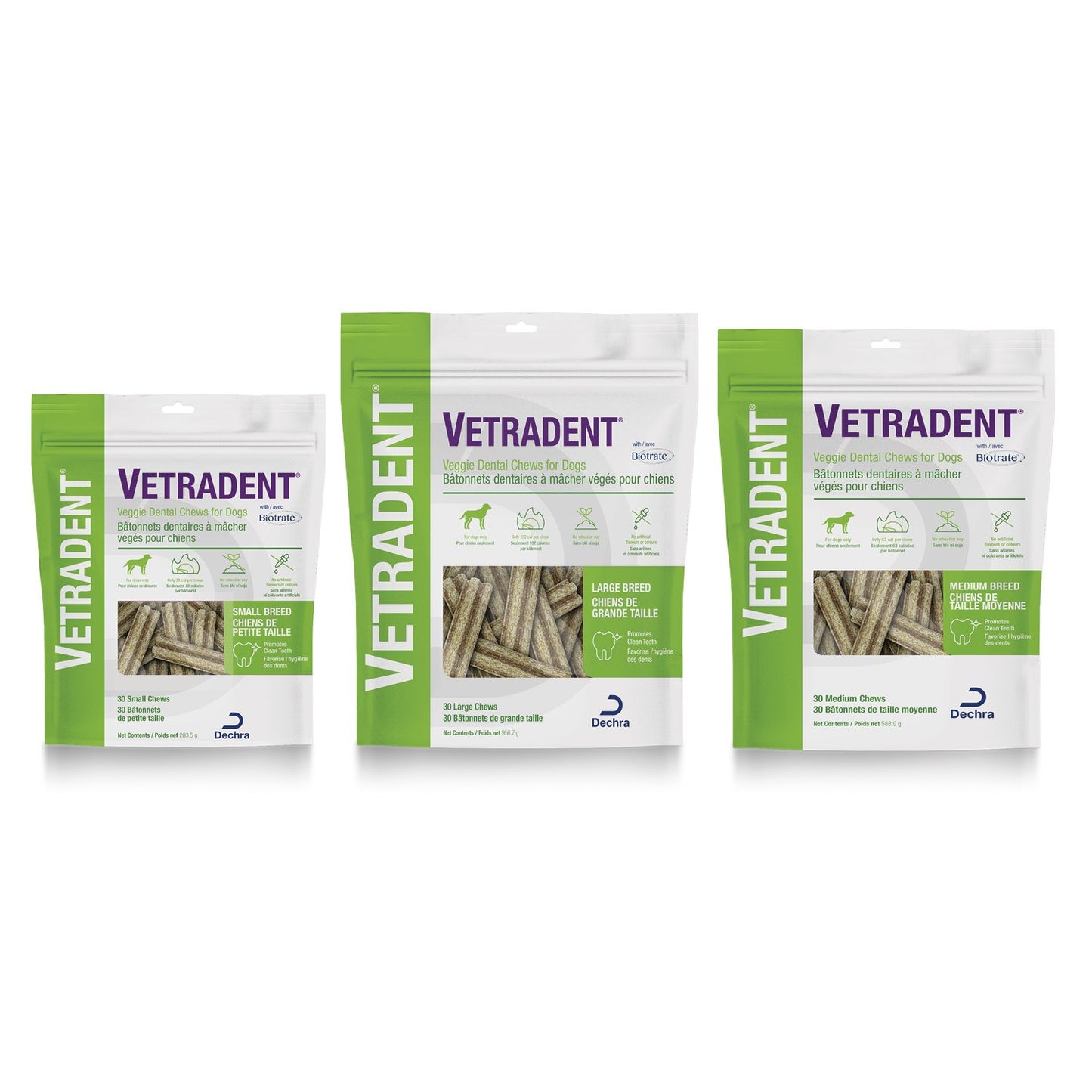 Vetradent Veggie Dental Chews for Large Breed Dogs (Vegetables) Pack of 30 - additional product view 2