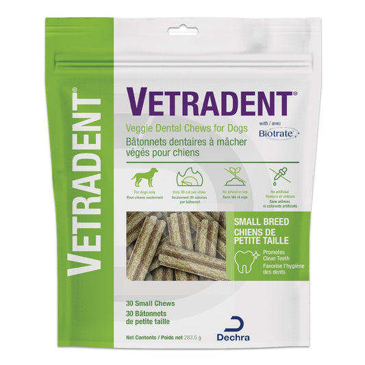 Vetradent Veggie Dental Chews for Small Breed Dogs (Vegetables) Pack of 30