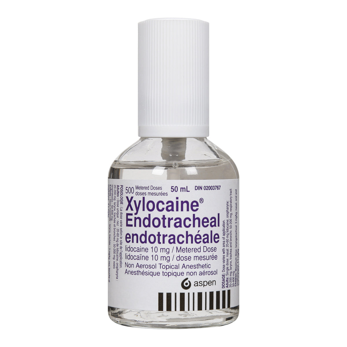 Xylocaine (lidocaïne) Endotracheal Spray, 10 mg, 50 mL - view 1