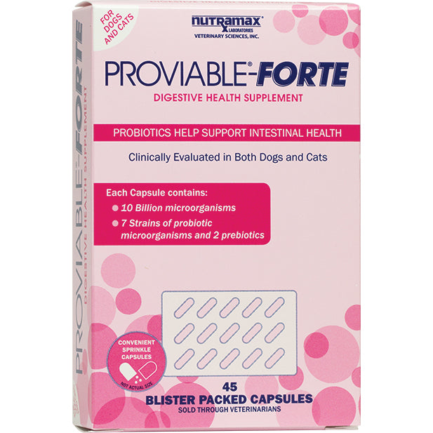 Proviable Forte Capsules for Cats and All - Size Dogs 45 Cap 10000000000 CFU