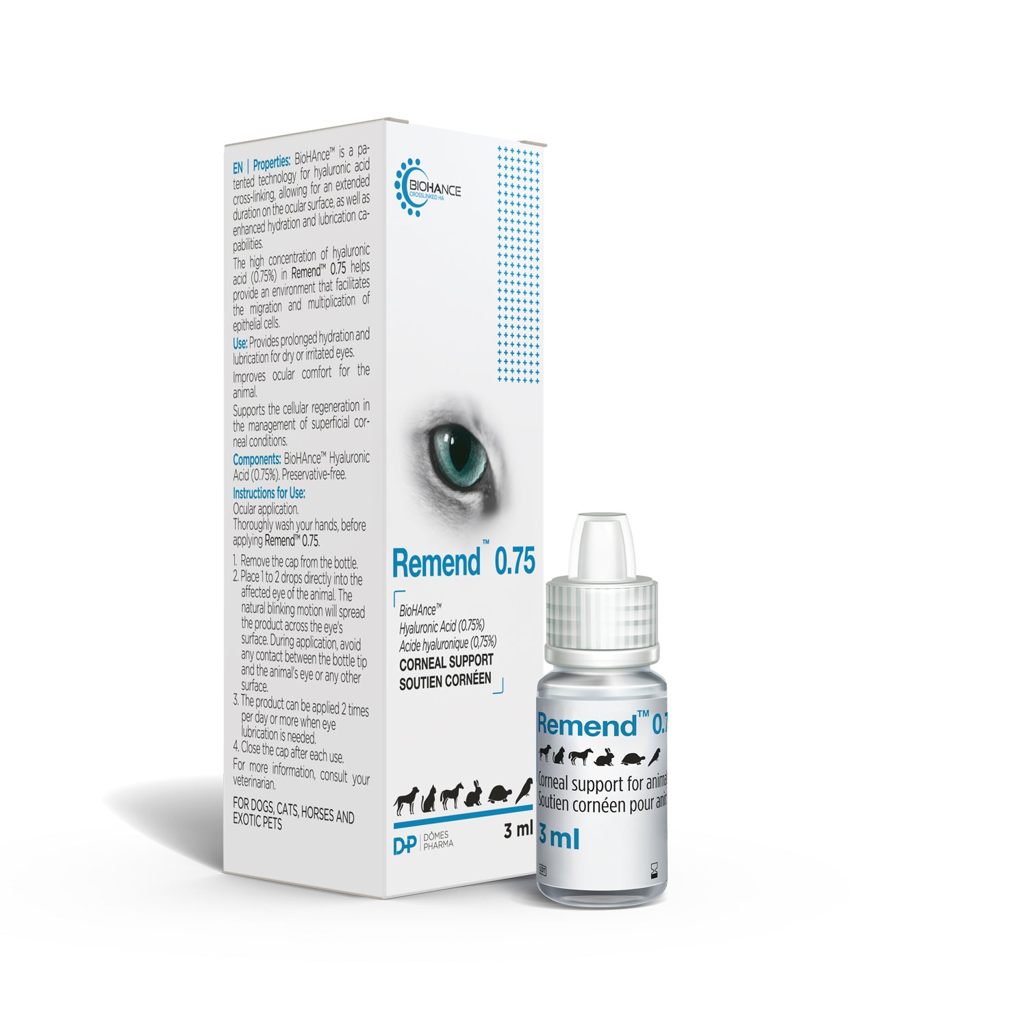Remend 0.75 Corneal Support for Cats 3 mL Bottle 0.75 % - additional product view 3