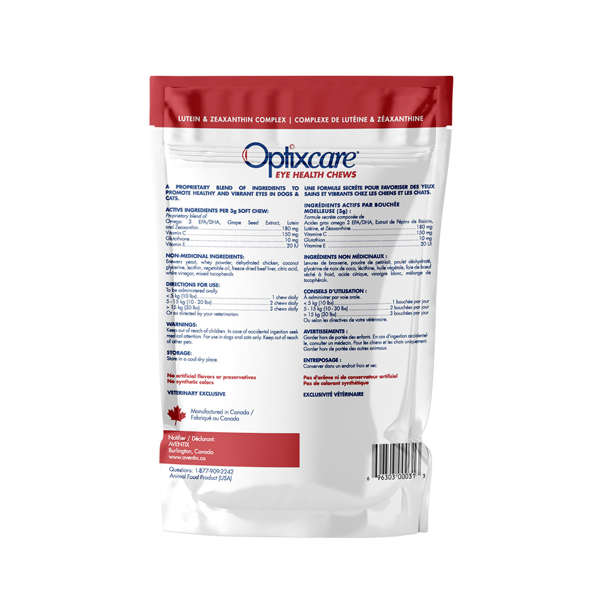 Optixcare Eye Health Chews for Cats and Dogs (Original) 270 g Bag - additional product view 2