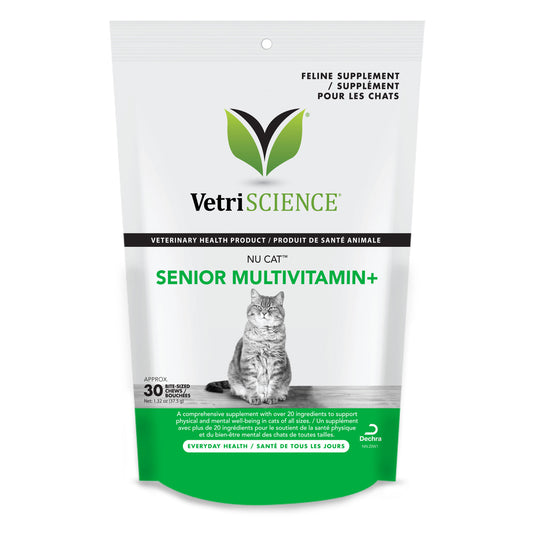 NU CAT Senior Multivitamin+ Chews for Cats (Original) 37.5 g Bag