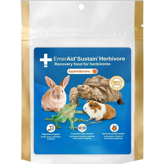 EmerAid Sustain Herbivore for Small Pets (Apple and Banana) 100 g Bag