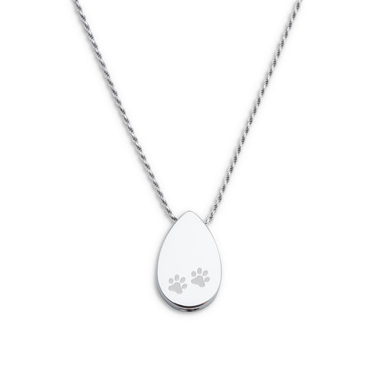 Cremation Pendant - Teardrop with Paw Prints 1 Unit