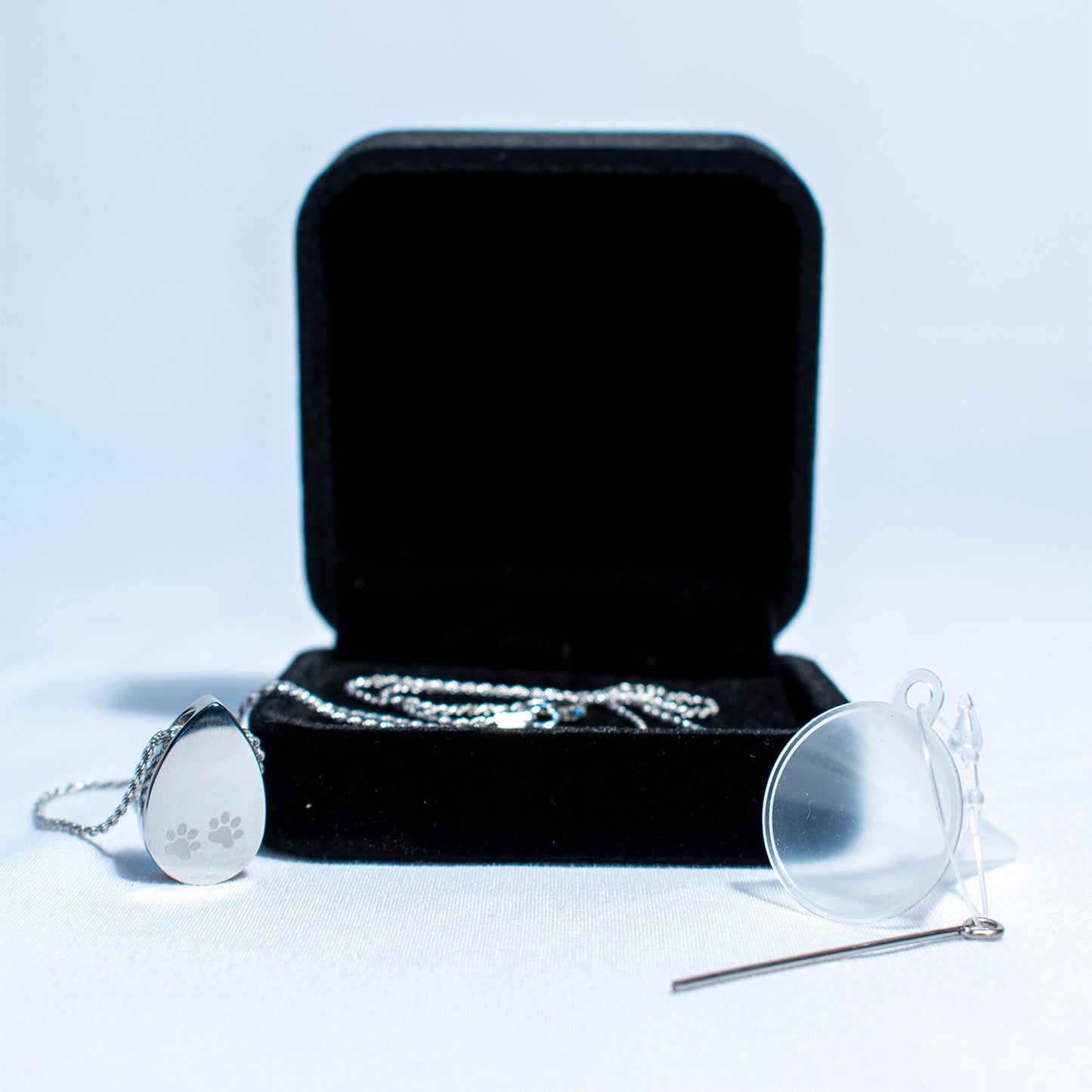 Cremation Pendant - Teardrop with Paw Prints 1 Unit - additional product view 5