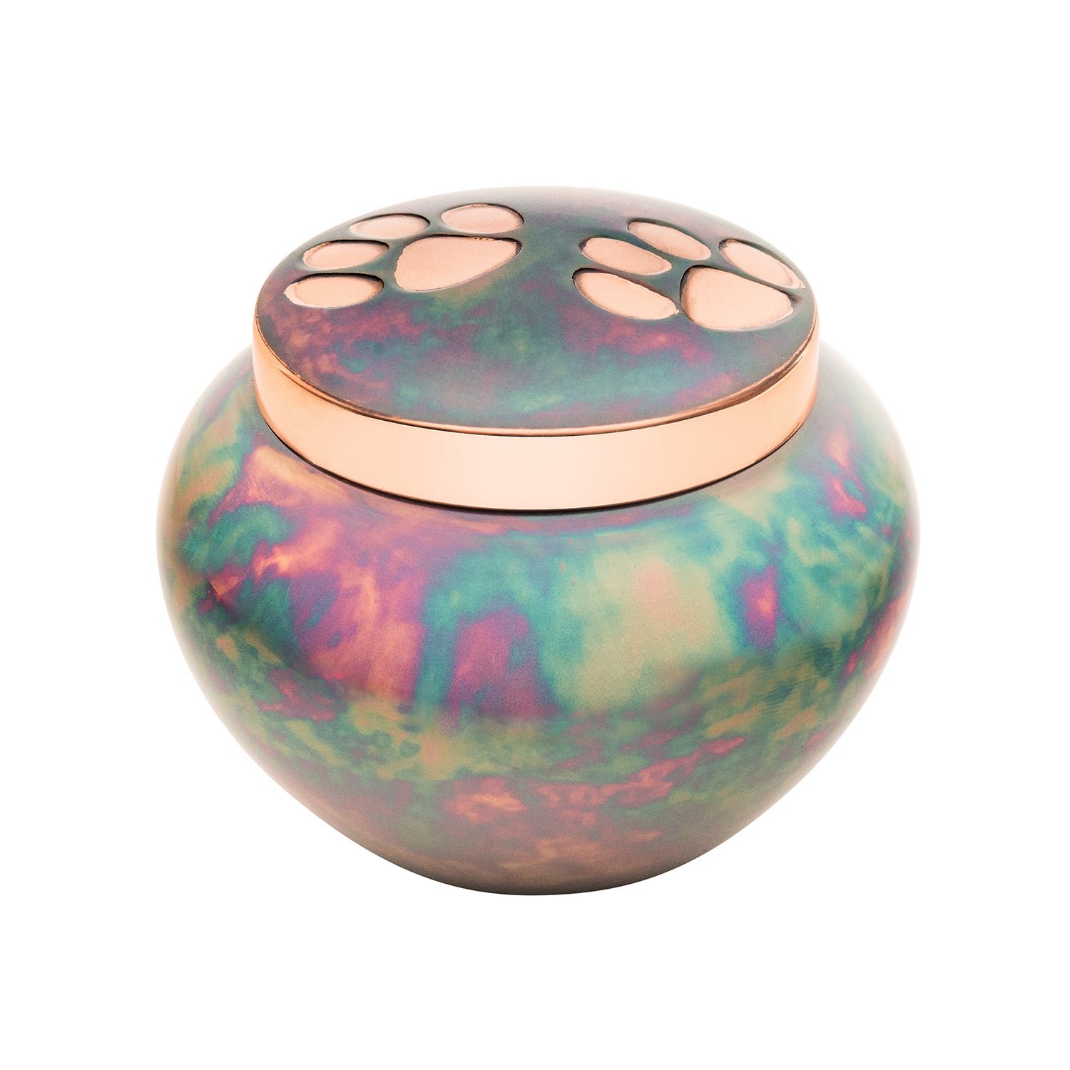 Urn Odyssey Copper Raku Two Paw Prints 1 Unit