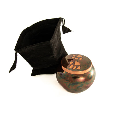 Urn Odyssey Copper Raku Two Paw Prints 1 Unit, Medium, 1 Urn - additional product view 4