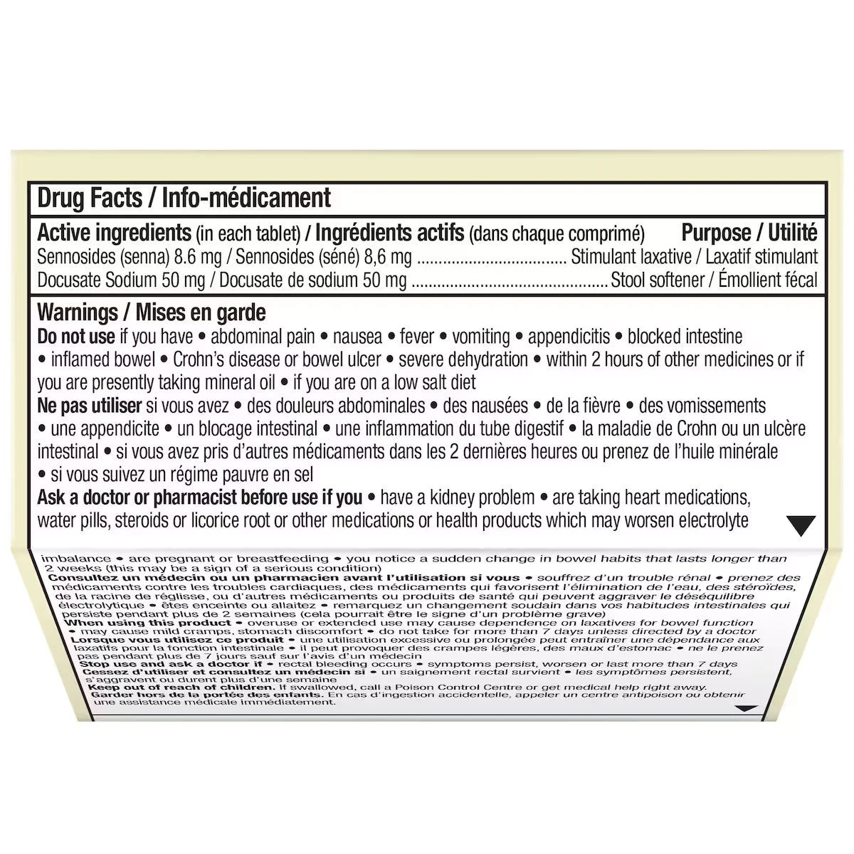 Senokot S Natural Laxative Plus Stool Softener 20ct 20 count product detail