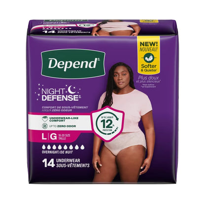 Depend Night Defense Incontinence Underwear for Women, Overnight, Large product detail