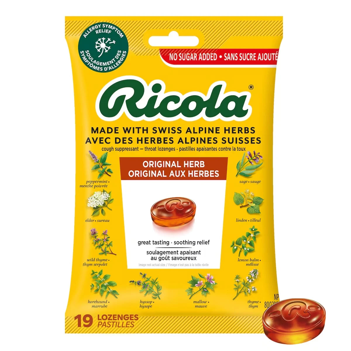 Ricola Herbal Throat Lozenges - No Sugar product image