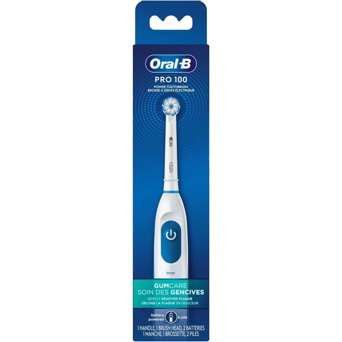 Oral B Proum Care, Battery Powered Toothbrush, White front package