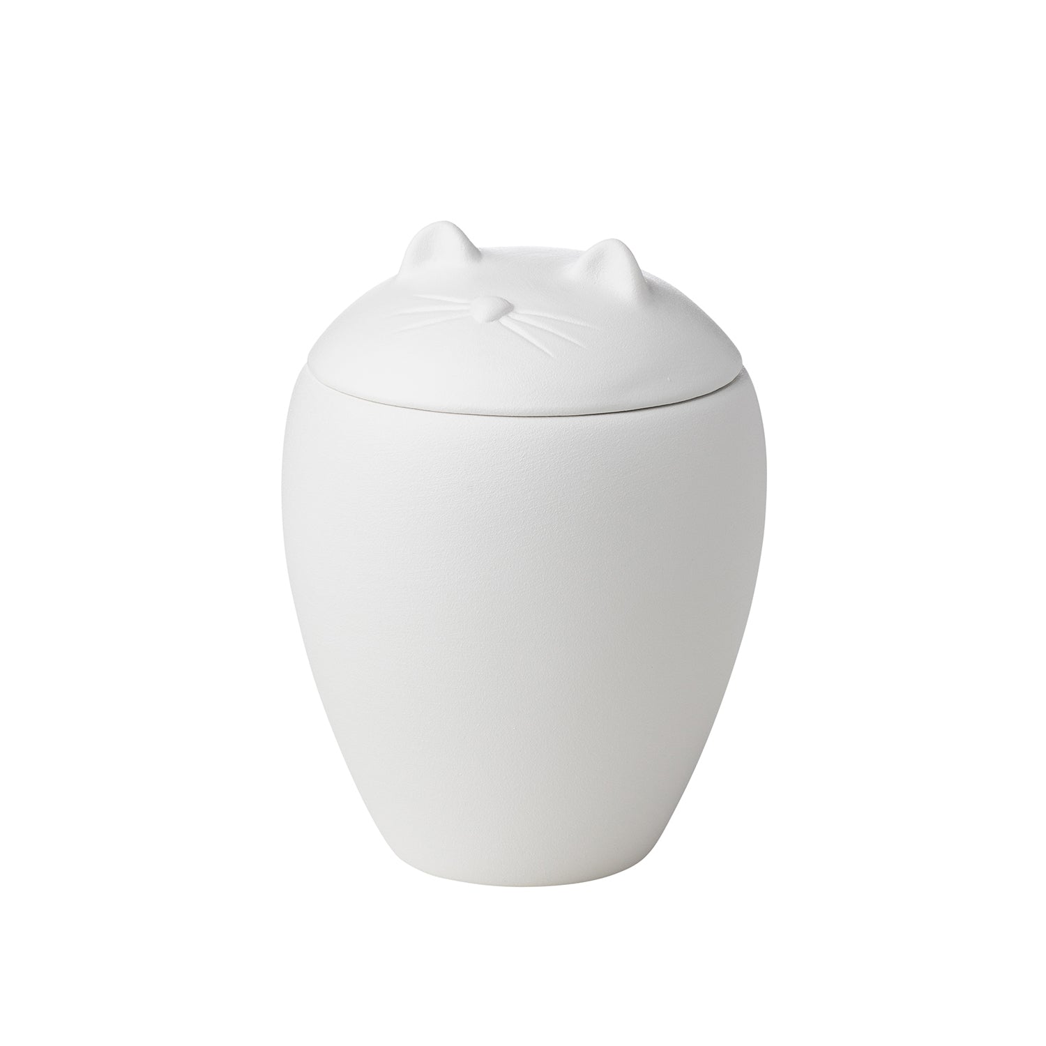 Urn Stoneware - White Cat for Cats 1 Unit