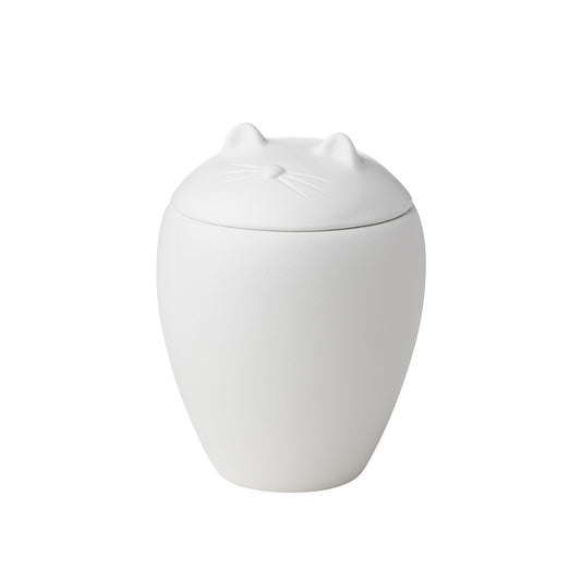 Urn Stoneware - White Cat for Cats 1 Unit