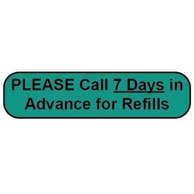 English Labels 2 X Pack of 500, PLEASE Call 7 Days in Advance for Refills, Pack of 2 Rolls