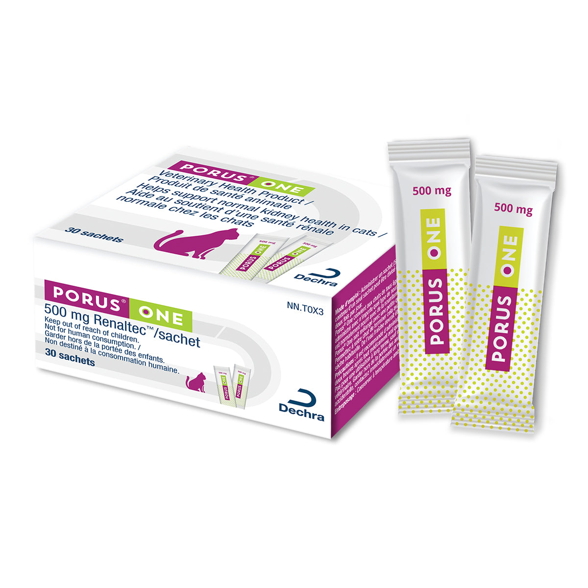 Porus One Powder Pkg / 30 Pouches for Cats 500 mg