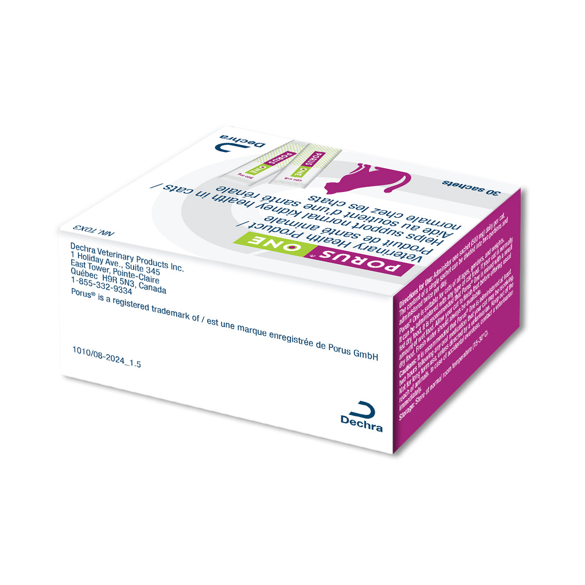 Porus One Powder Pkg / 30 Pouches for Cats 500 mg - additional product view 2