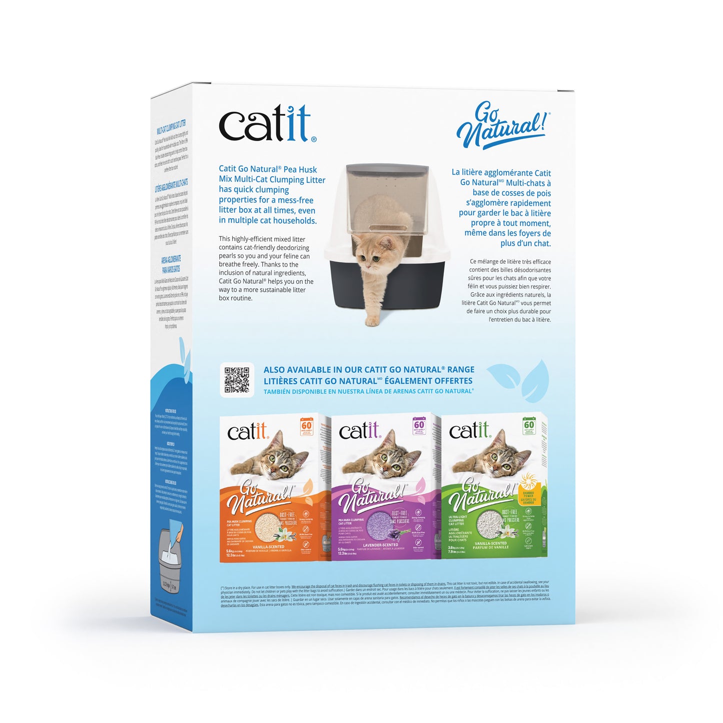 Clumping Litter Go Natural! Multi - Cat Pea Husk Vanilla for Cats 6.4 kg Box - additional product view 2