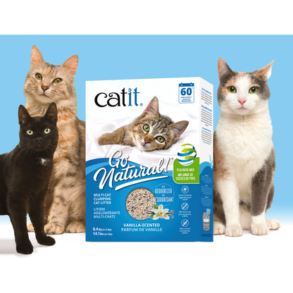 Clumping Litter Go Natural! Multi - Cat Pea Husk Vanilla for Cats 6.4 kg Box - additional product view 5