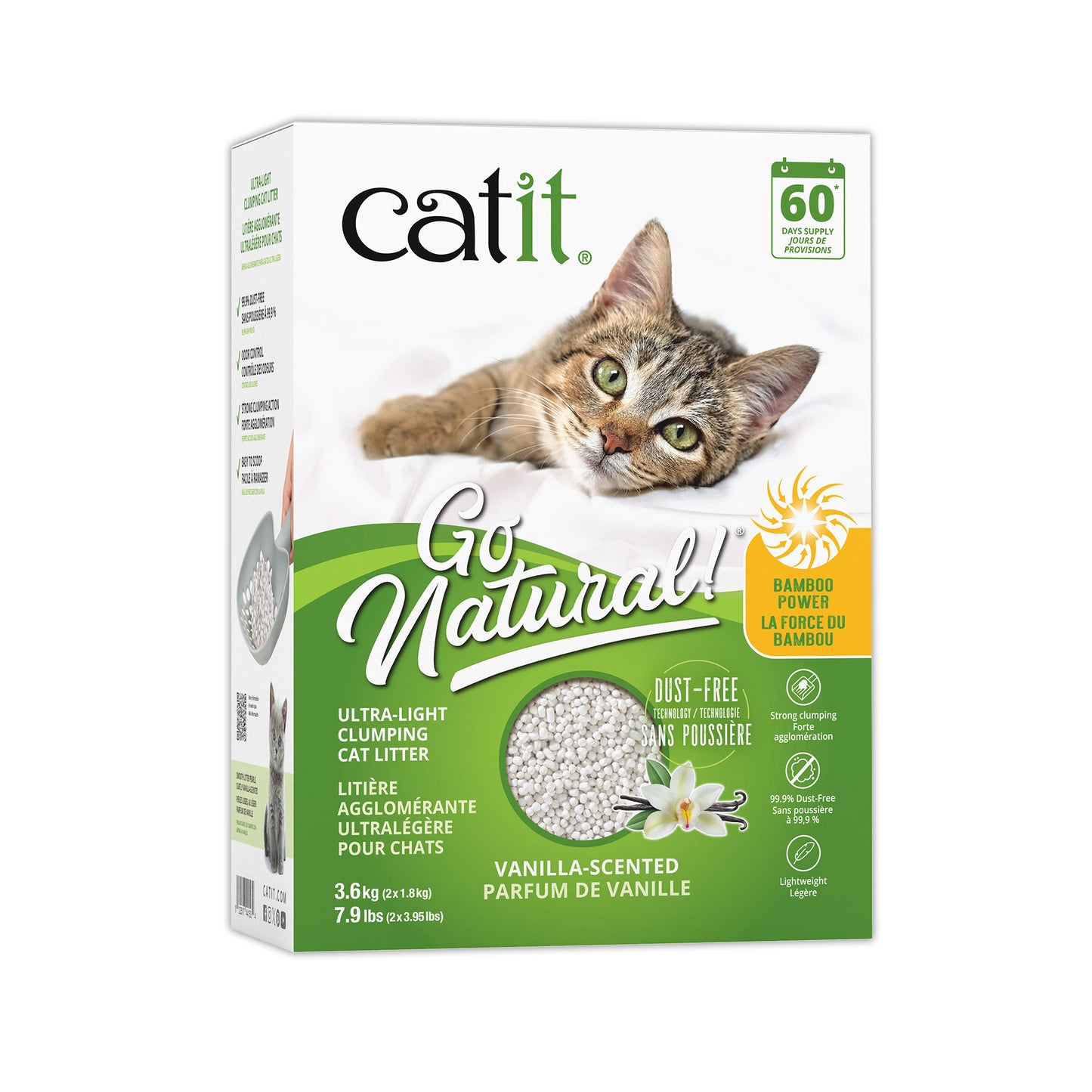 Clumping Litter Go Natural! Ultra - Light Pea Husk Vanilla for Cats 3.6 kg
