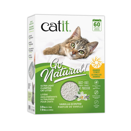 Clumping Litter Go Natural! Ultra - Light Pea Husk Vanilla for Cats 3.6 kg