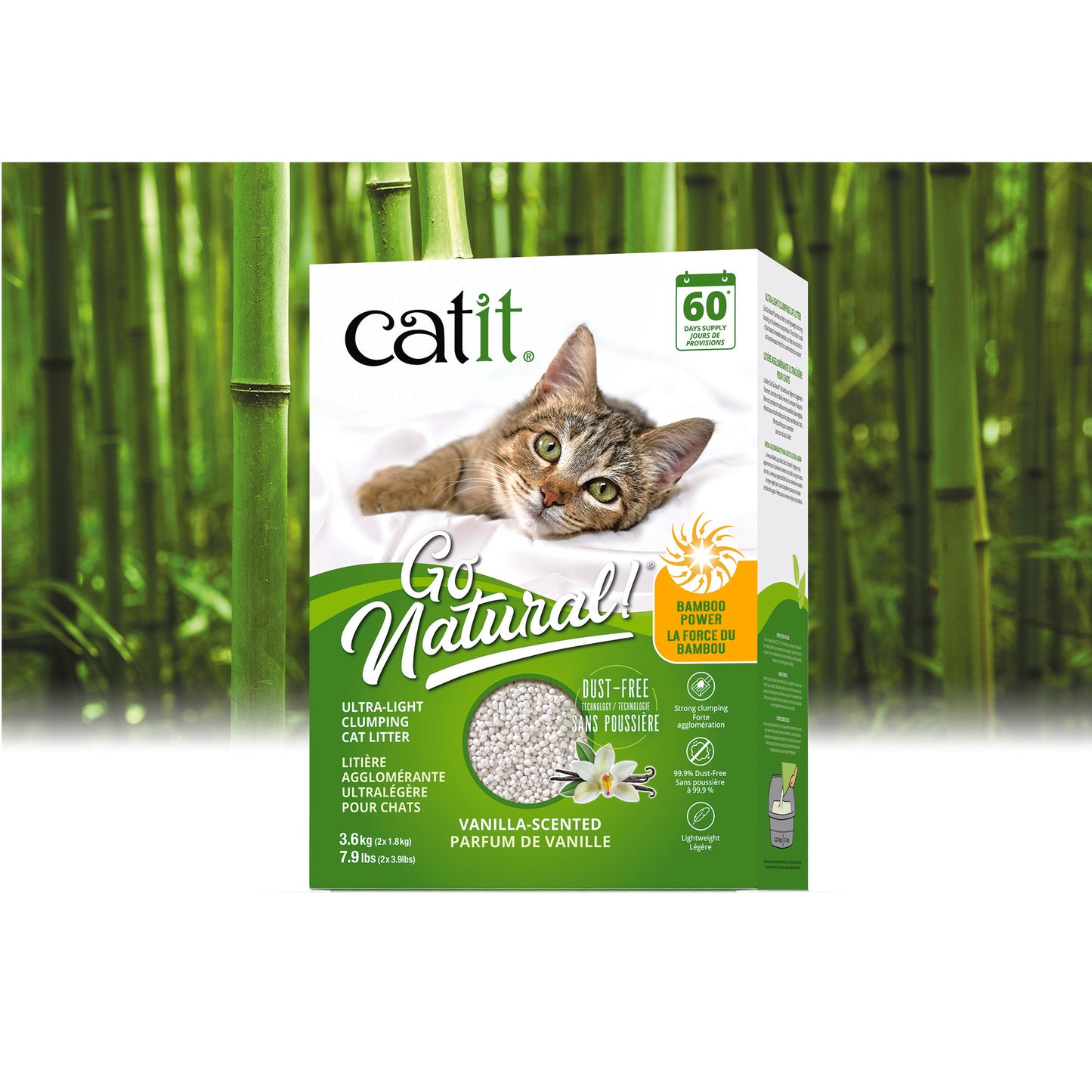 Clumping Litter Go Natural! Ultra - Light Pea Husk Vanilla for Cats 3.6 kg - additional product view 4