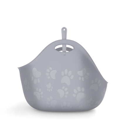 Litter Box with Scoop for Cats (Grey) 1 Unit - additional product view 2