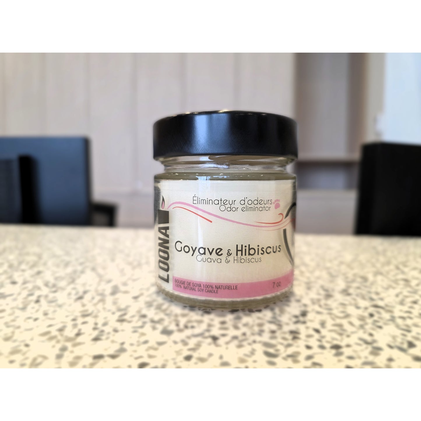 Candle LOONA with Odour Eliminator - Guava and Hibiscus 1 Unit - additional product view 2