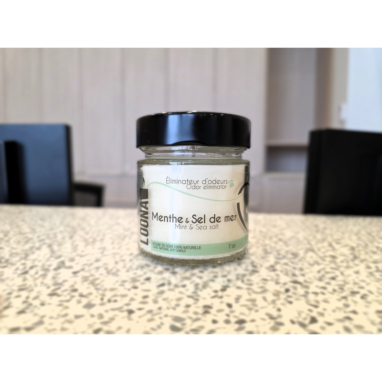 Candle LOONA with Odour Eliminator - Mint and Sea Salt 1 Unit - additional product view 2