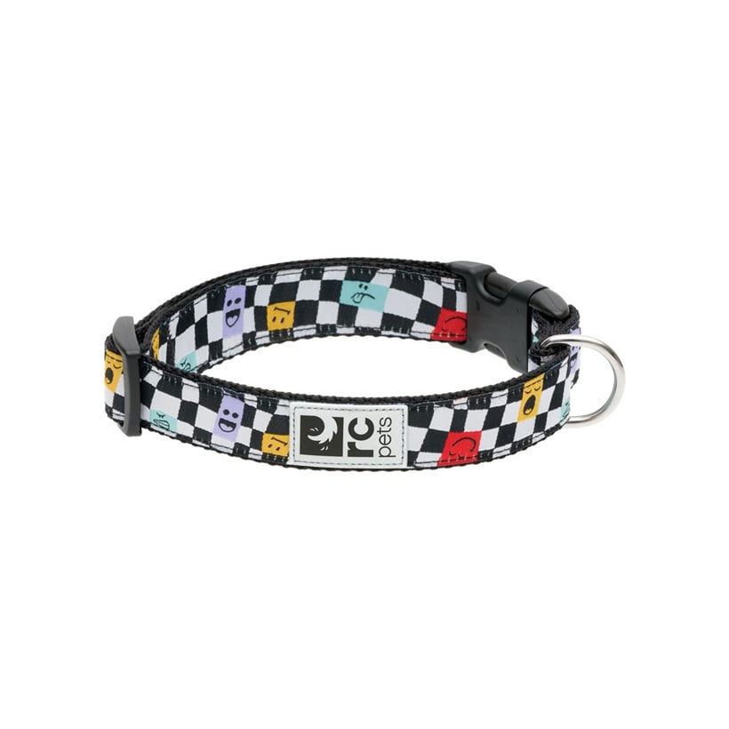 Patterned Clip Collar for Dogs 1 Collar, Checkerboard, Medium
