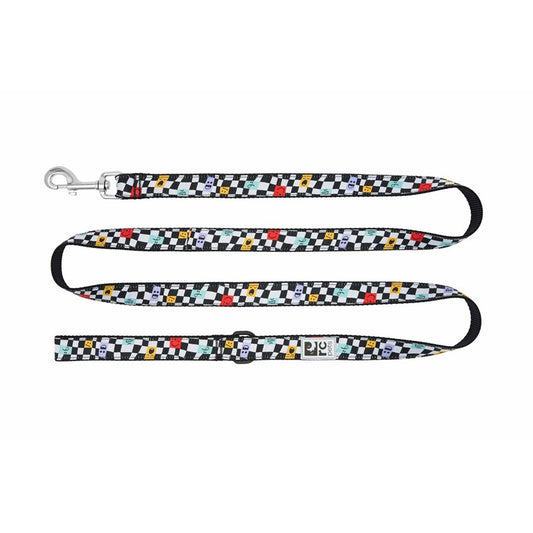 Patterned Leash for Dogs 6 Ft 1 in 1 Leash, Checkerboard
