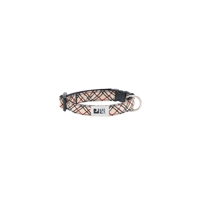 Patterned Petite Clip Collar for Dogs 1 Collar, Tan Tartan, XS