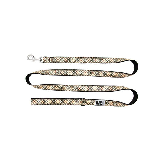Patterned Leash for Dogs 6 Ft 1 in 1 Leash, Tan Tartan
