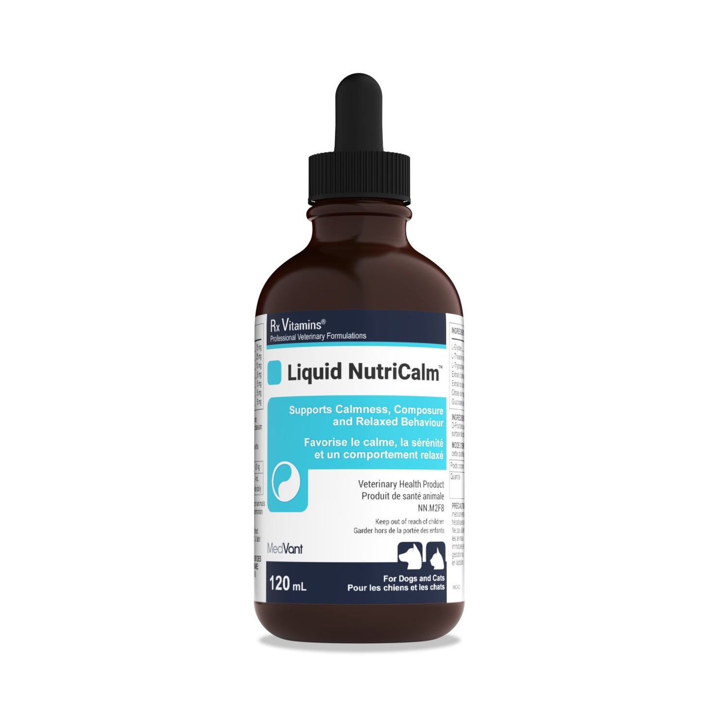 Rx Vitamins NutriCalm Suspension for Cats and Dogs (Salmon) 120 mL Bottle