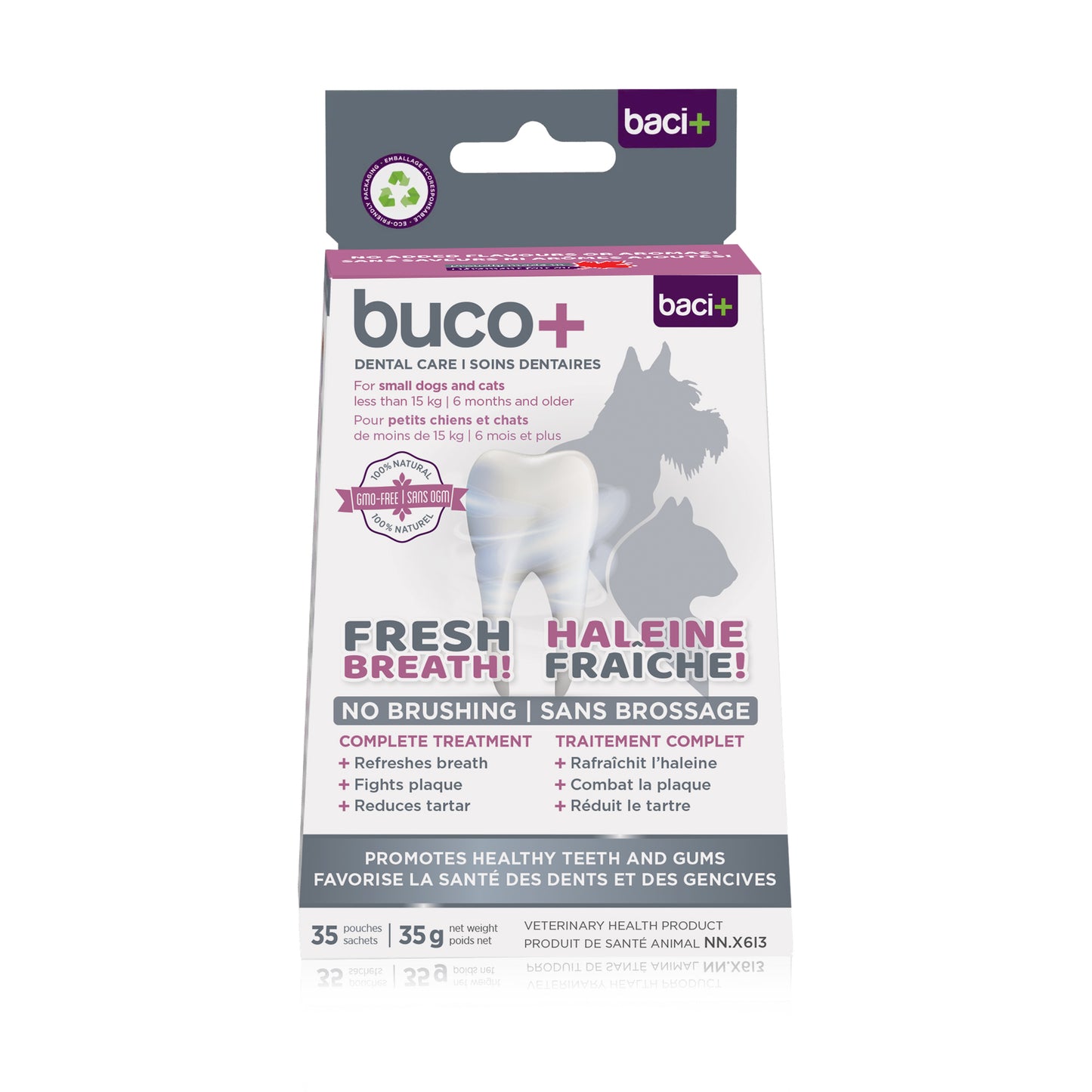 Buco+ Powder for Cats and Dogs Less Than 15 kg (Flavourless) Pack of 35, 1 g