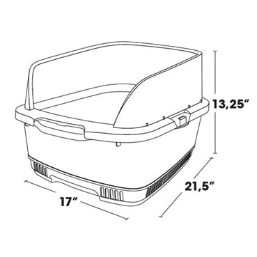 Litter Pan Cateco Starter Kit - Grey for Cats (Grey) 1 Unit - additional product view 3
