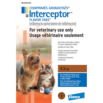 Interceptor Flavor Tabs for Cats and Dogs, Brown / Brun, 6 Chews - product image 3