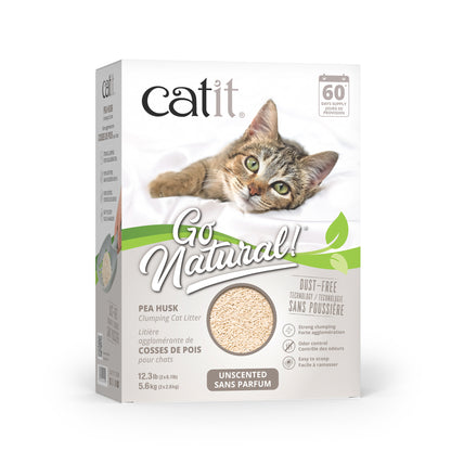 Clumping Litter Go Natural! Pea Husk Unscented for Cats 5.6 kg Bag