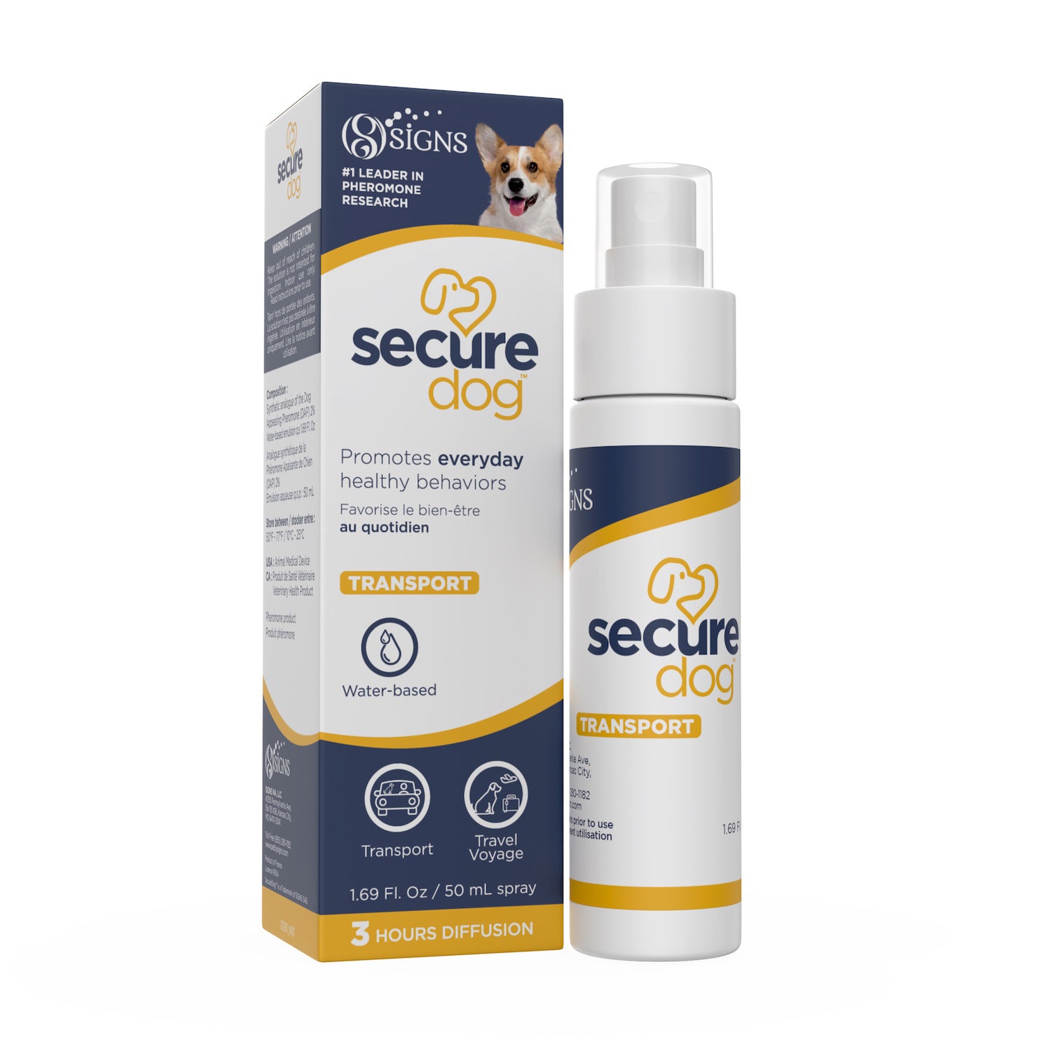 SecureDog Transport Water - Based Spray for Dogs 50 mL Spray Bottle - additional product view 2