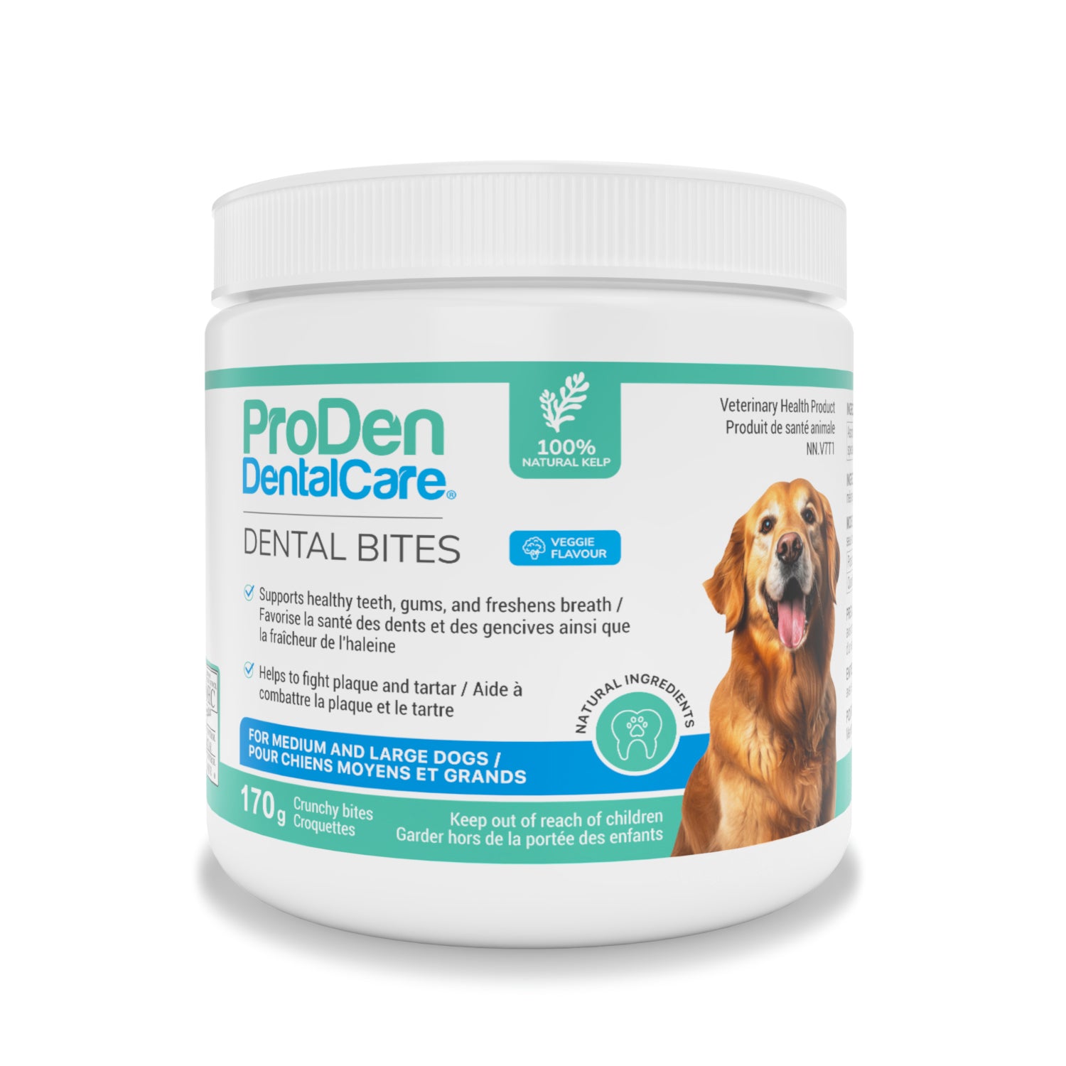 ProDen DentalCare Dental Bites for Medium / Large Dogs (Vegetables) 170 g Jar