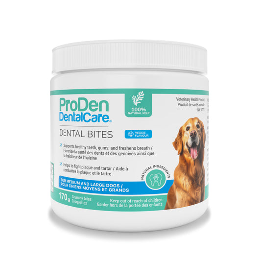 ProDen DentalCare Dental Bites for Medium / Large Dogs (Vegetables) 170 g Jar