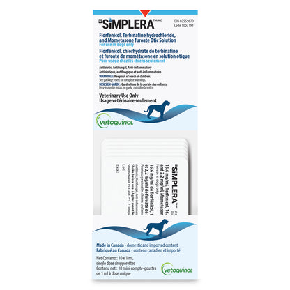 Simplera Otic Solution for Dogs 1 X 10 - Tube Pack