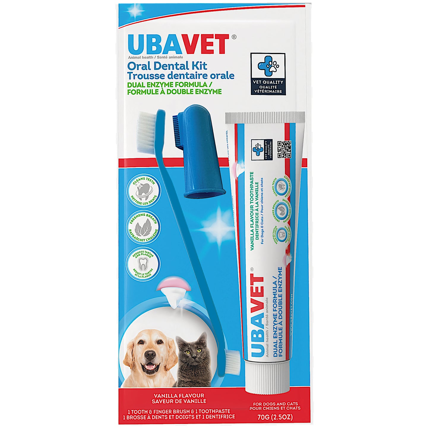 Oral Dental Kit for Cats and Dogs (Vanilla) 1 Kit