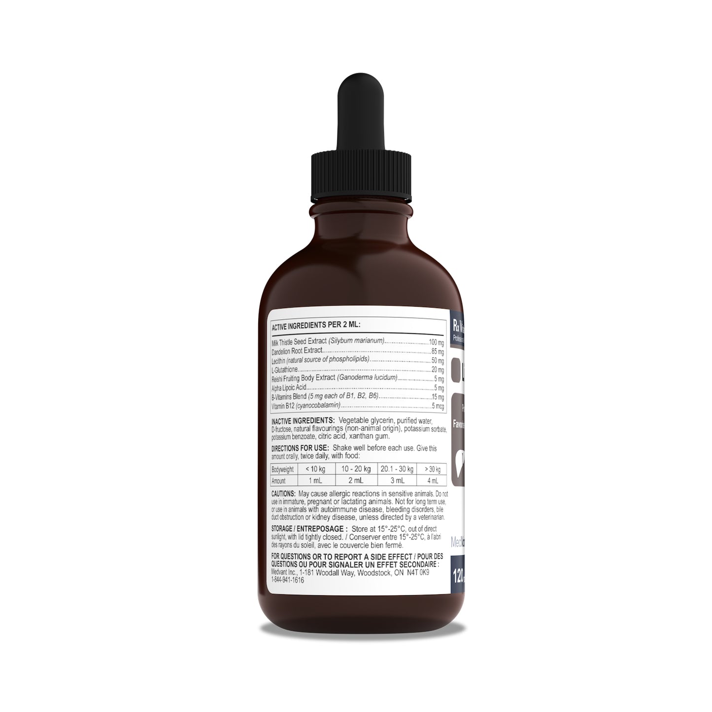 Rx Vitamins Liquid Hepato (Bacon) 120 mL Bottle - additional product view 2