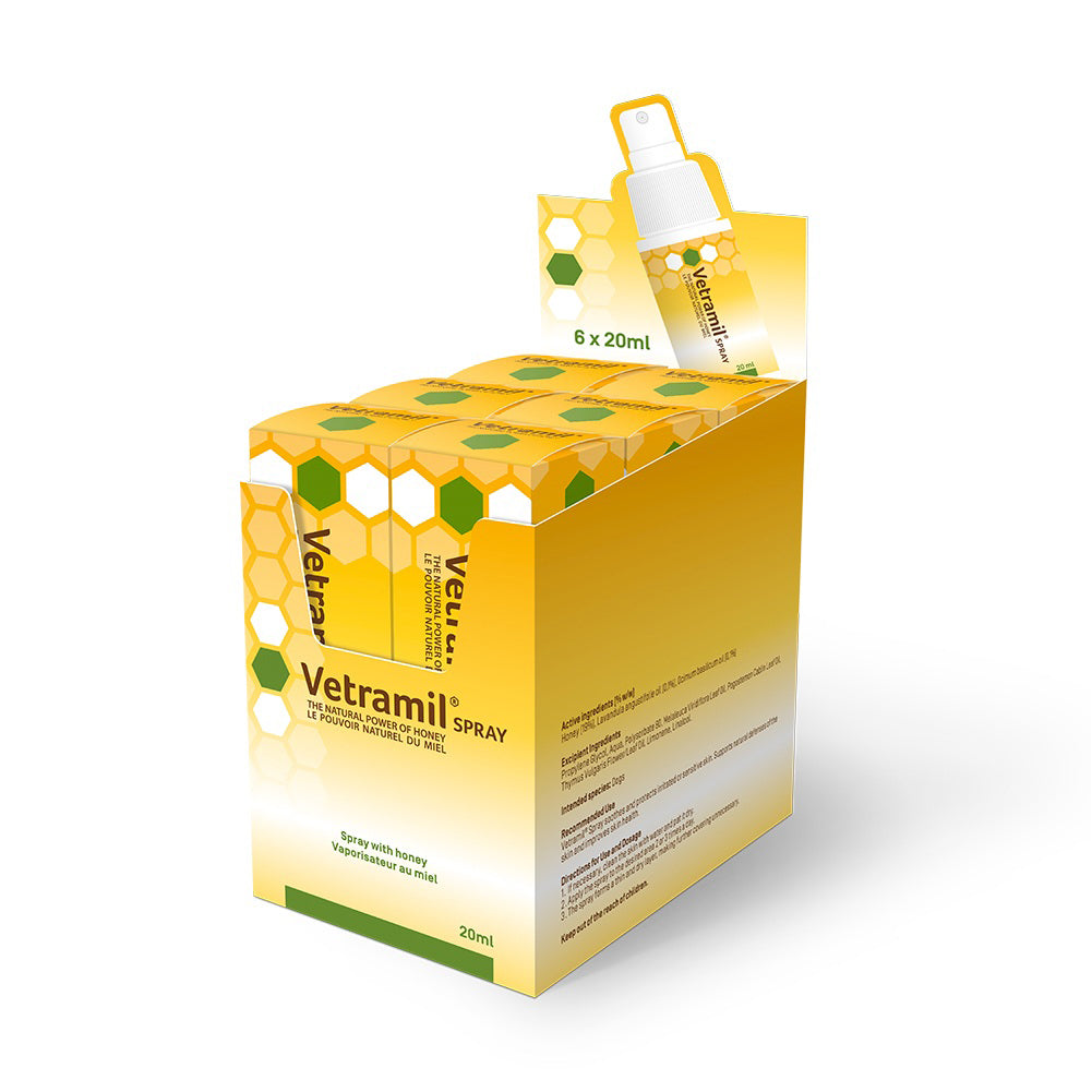 Vetramil Spray with Honey - Display for Dogs 1 Display