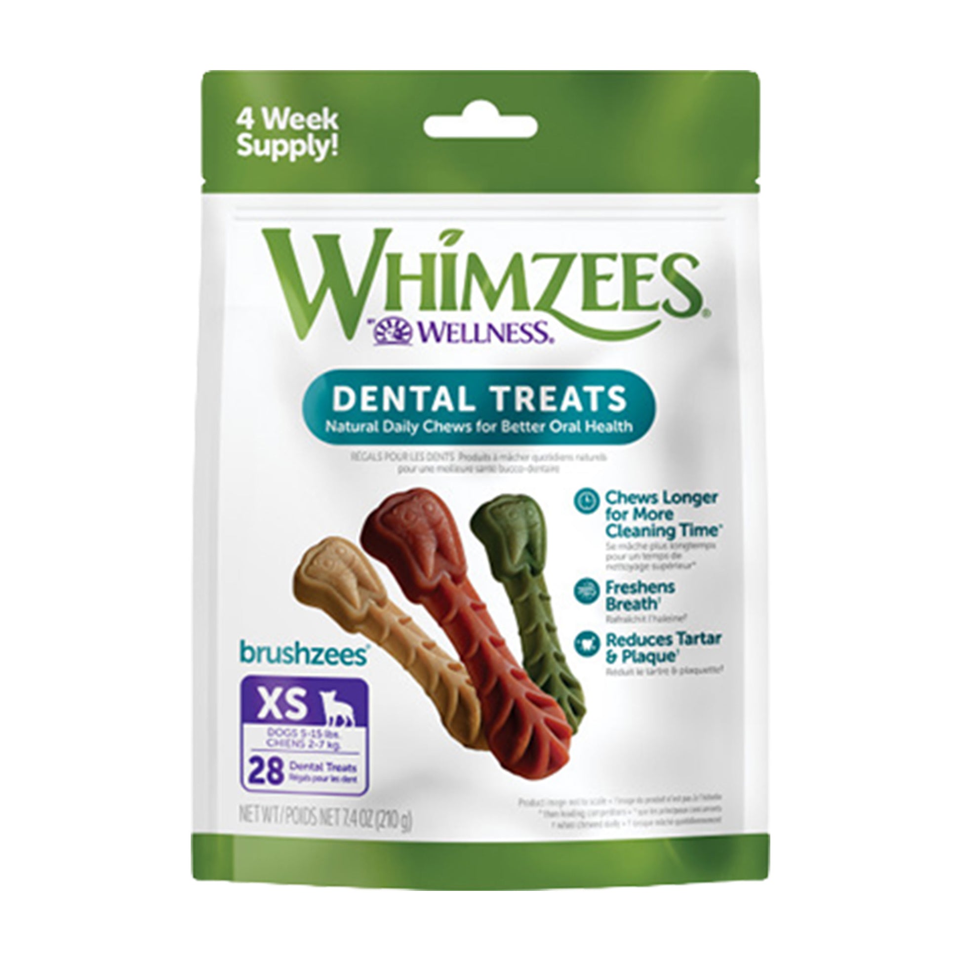 Whimzees Brushzees for Extra Small Dogs (Original) 28 Units