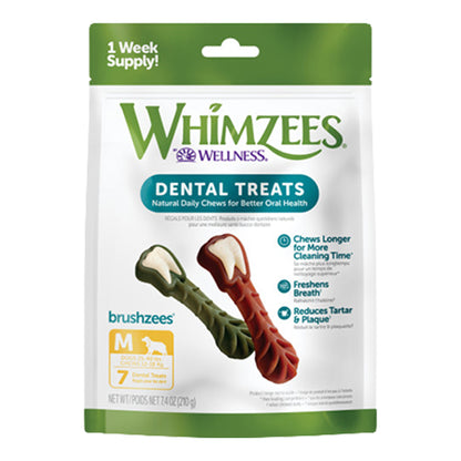 Whimzees Brushzees for Medium Dogs (Original) 7 Units